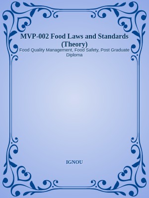 MVP-002 Food Laws and Standards (Theory)